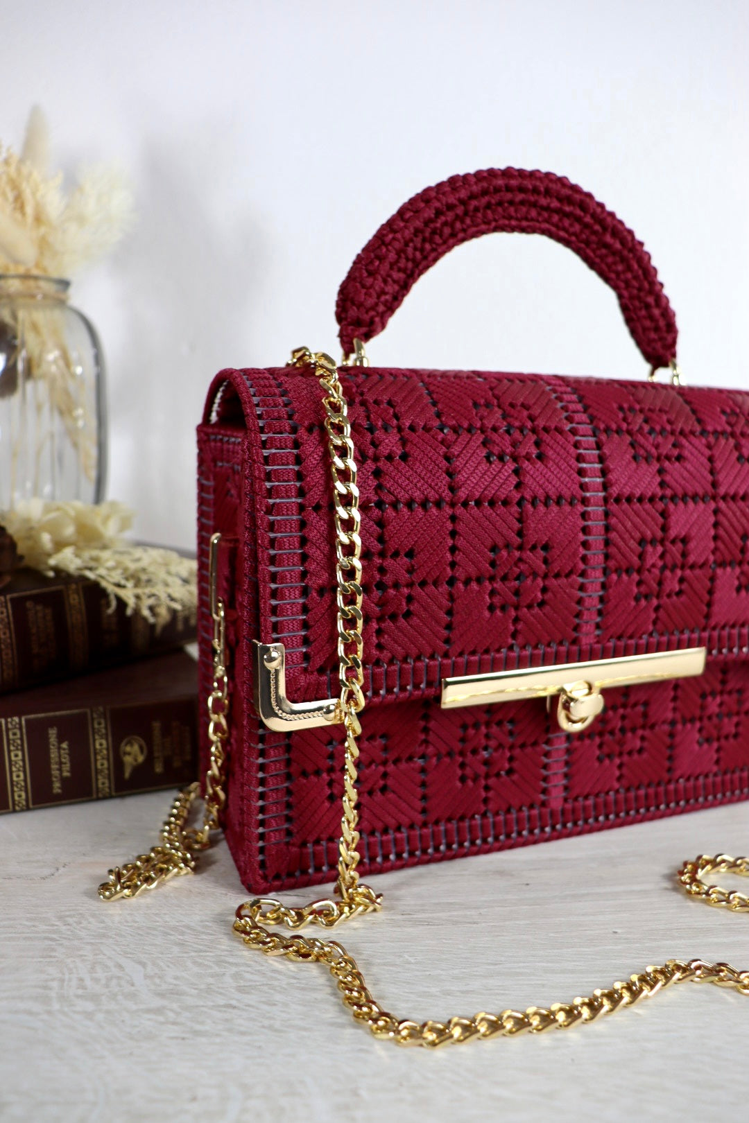 Borsa Lumina Bordeaux