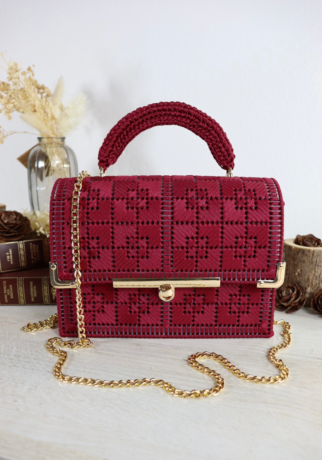 Borsa Lumina Bordeaux